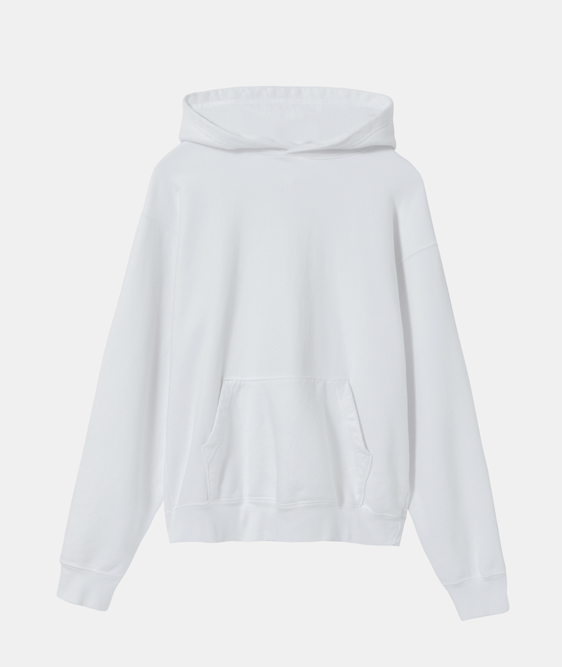 White french terry hoodie hotsell